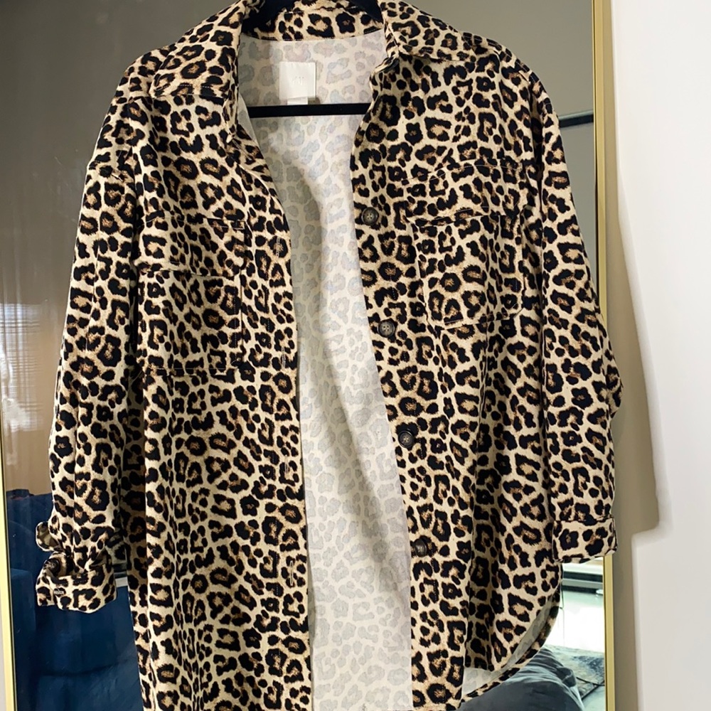 Oversized H&M Leopard Print Top